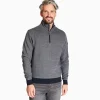 Marco Capelli Jacquard Structured Quarter Zip Sweat - Black