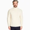 Marco Capelli Lambswool Cable Polo Sweater - White