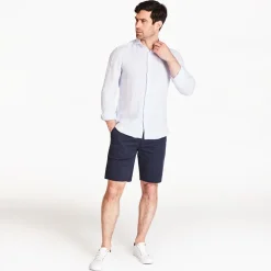 Marco Capelli Linen Mini Stripe Shirt - Blue