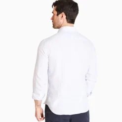 Marco Capelli Linen Mini Stripe Shirt - Blue