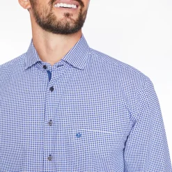 Marco Capelli Luxury Soft Gingham Shirt - Blue
