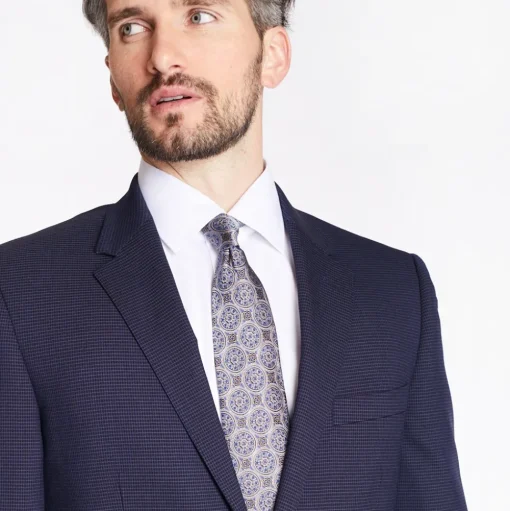 Marco Capelli Mini Check 2 Piece Suit - Navy