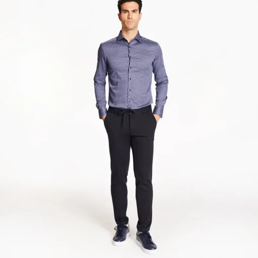 Marco Capelli Minimal Print Shirt - Navy