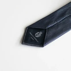 Marco Capelli Sartorial Geo 8cm Silk Tie - Navy