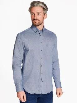 Marco Capelli Satin Stretch Graphic Print - Blue