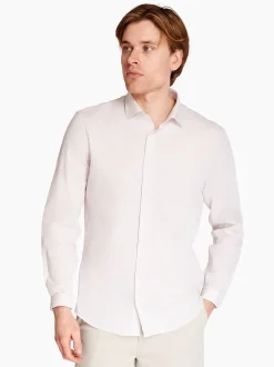 Marco Capelli Soft Washed Linen Mini Gingham Shirt - Stone