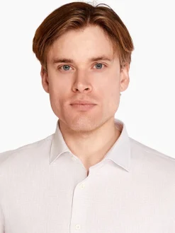 Marco Capelli Soft Washed Linen Mini Gingham Shirt - Stone