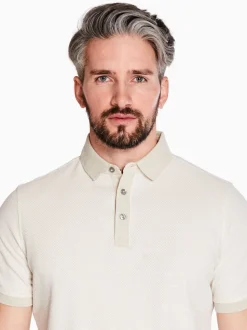 Marco Capelli Structured Two Tone Polo - Stone