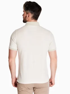 Marco Capelli Structured Two Tone Polo - Stone