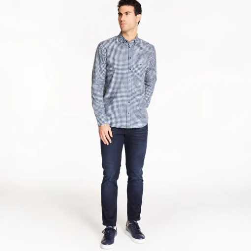 Marco Capelli Twill Check Shirt - Navy
