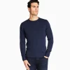 Marco Capelli Two Tone Crew Neck Knit - Navy