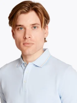 Marco Capelli Two Tone Oxford Tipped Polo - Blue