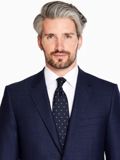 Marco Capelli Woven Check Suit - Navy