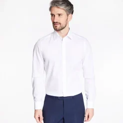 Marvelis Body Fit Easy Iron Shirt - White