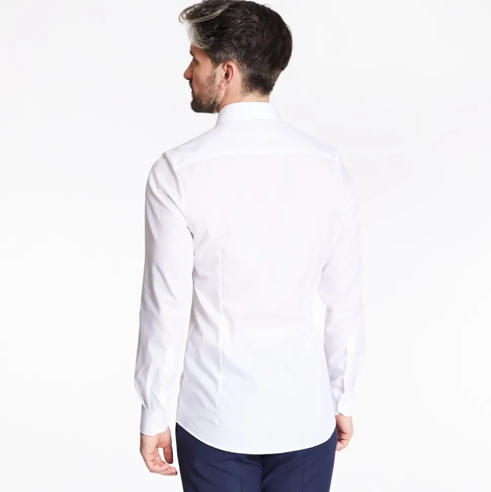 Marvelis Body Fit Easy Iron Shirt - White