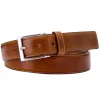 Profuomo Leather Contrast Belt 3.5cm - Cognac