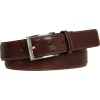 Profuomo Leather Contrast Belt 3.5cm - Brown