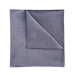 Profuomo Silk Pocket Square 33x33 - Silver