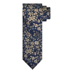 Profuomo Silk Woven Tie - Navy