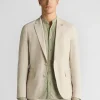 Remus Uomo Favian Stretch Linen Jacket - Stone