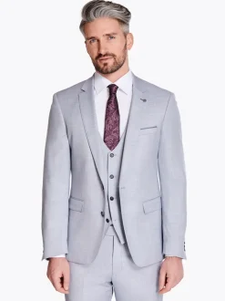 Remus Uomo Lucian Mini Check 3 Piece Suit - Grey