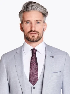 Remus Uomo Lucian Mini Check 3 Piece Suit - Grey