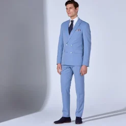 Remus Uomo Massimo Double Breast 2 Piece Suit - Blue