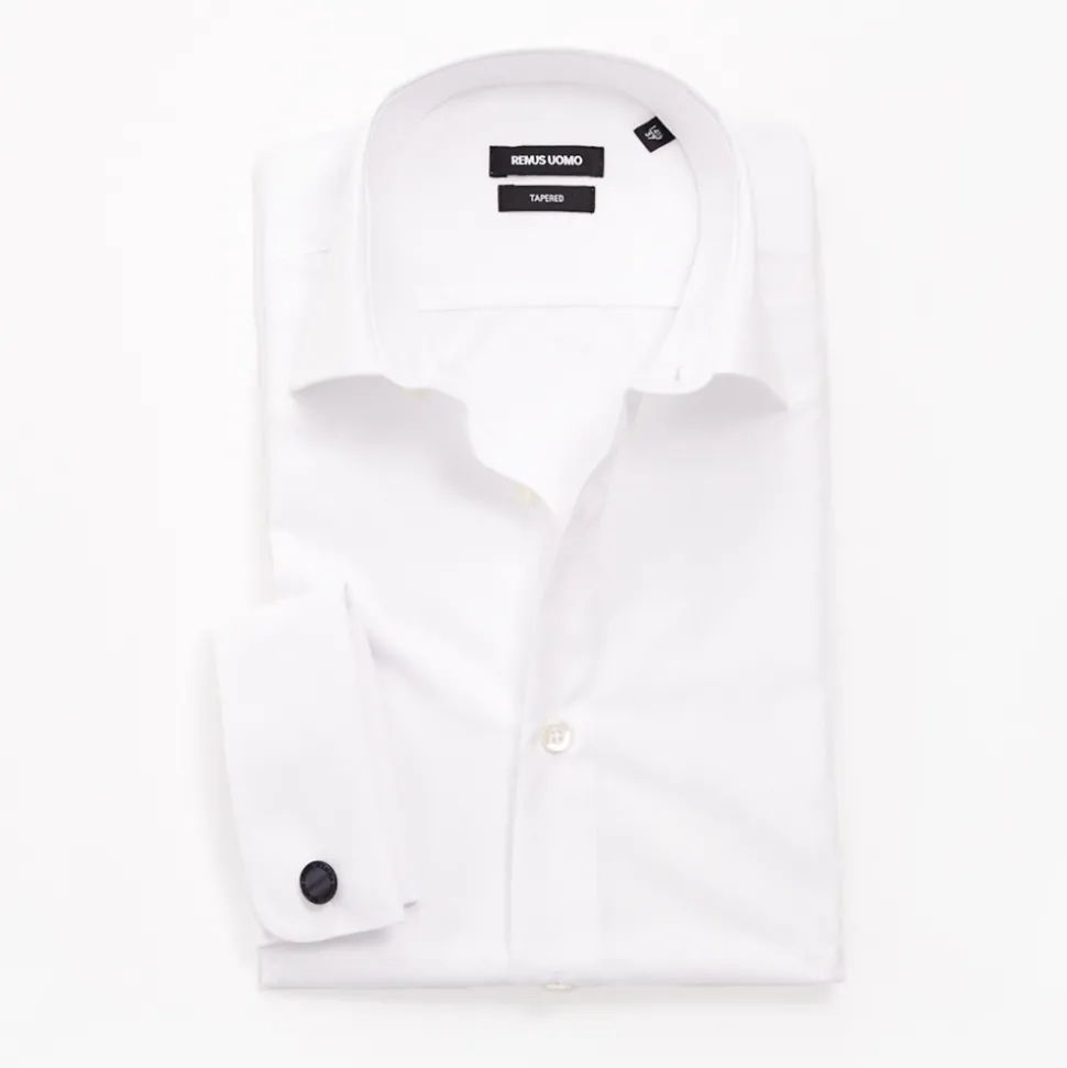 Remus Uomo Tapered Fit Cotton Shirt - White