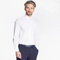 Remus Uomo Tapered Fit Cotton Shirt - White