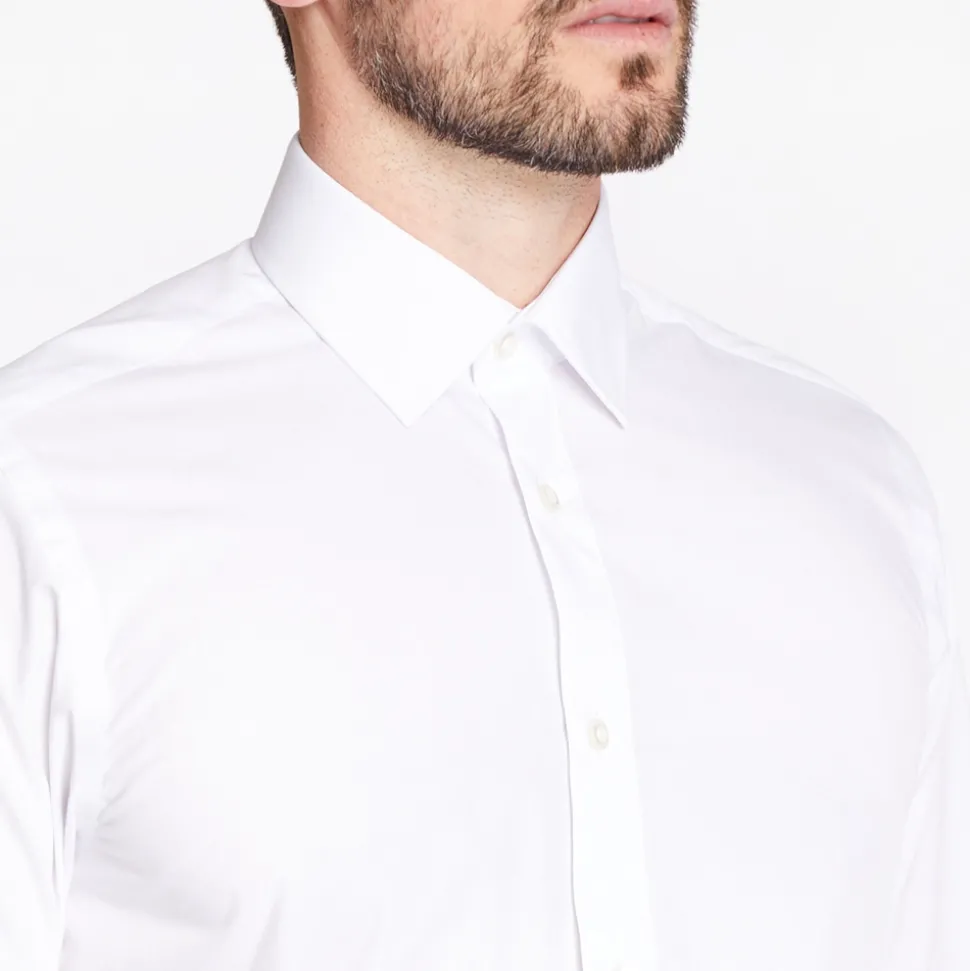 Remus Uomo Tapered Fit Cotton Shirt - White