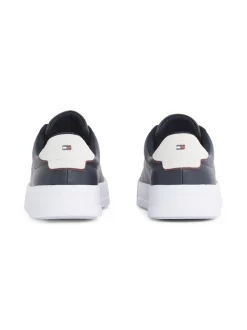 Tommy Hilfiger Court Leather Tumbled Sneaker - Navy
