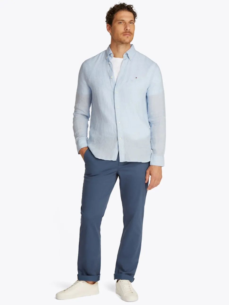 Tommy Hilfiger Dyed Linen Shirt - Blue