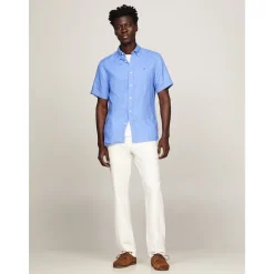 Tommy Hilfiger Dyed Linen Shirt - Blue