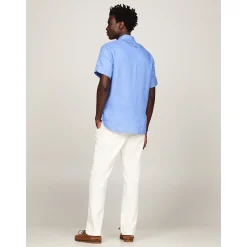 Tommy Hilfiger Dyed Linen Shirt - Blue