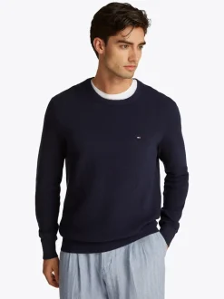 Tommy Hilfiger Essential Structure Crew Neck - Navy