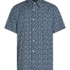 Tommy Hilfiger Flex Poplin Palm Shirt - Navy