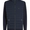 Tommy Hilfiger Mix Media Stand Up Collar - Navy