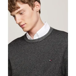 Tommy Hilfiger Pima Cotton Cashmere Two Tone - Black