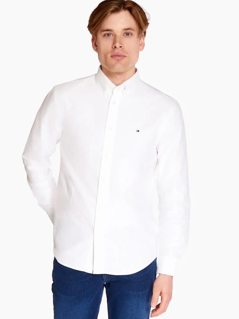 Tommy Hilfiger Solid Heritage Oxford Shirt - White