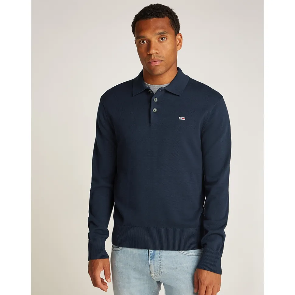 Tommy Jeans Essential Polo Sweater - Navy
