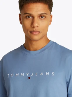 Tommy Jeans Linear Logo T-Shirt - Blue
