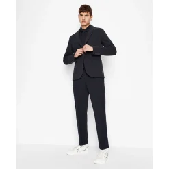 AX ARMANI Chest Logo Polo - Navy