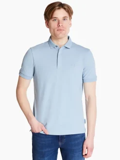AX ARMANI Chest Logo Polo - Blue