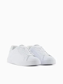 AX ARMANI Leather Sneaker - White