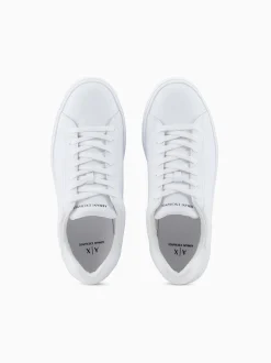 AX ARMANI Leather Sneaker - White