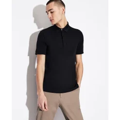 AX ARMANI Logo Stretch Polo - Navy