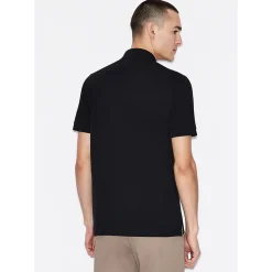 AX ARMANI Logo Stretch Polo - Navy