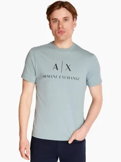 AX ARMANI Logo T-Shirt - Grey