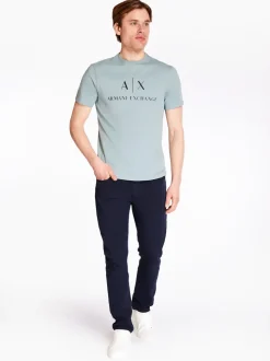 AX ARMANI Logo T-Shirt - Grey