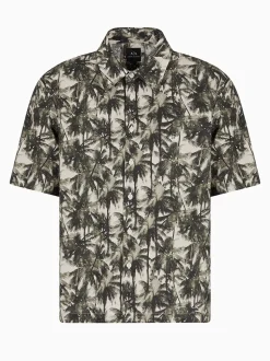 AX ARMANI Resort Short Sleeve Shirt - Stone